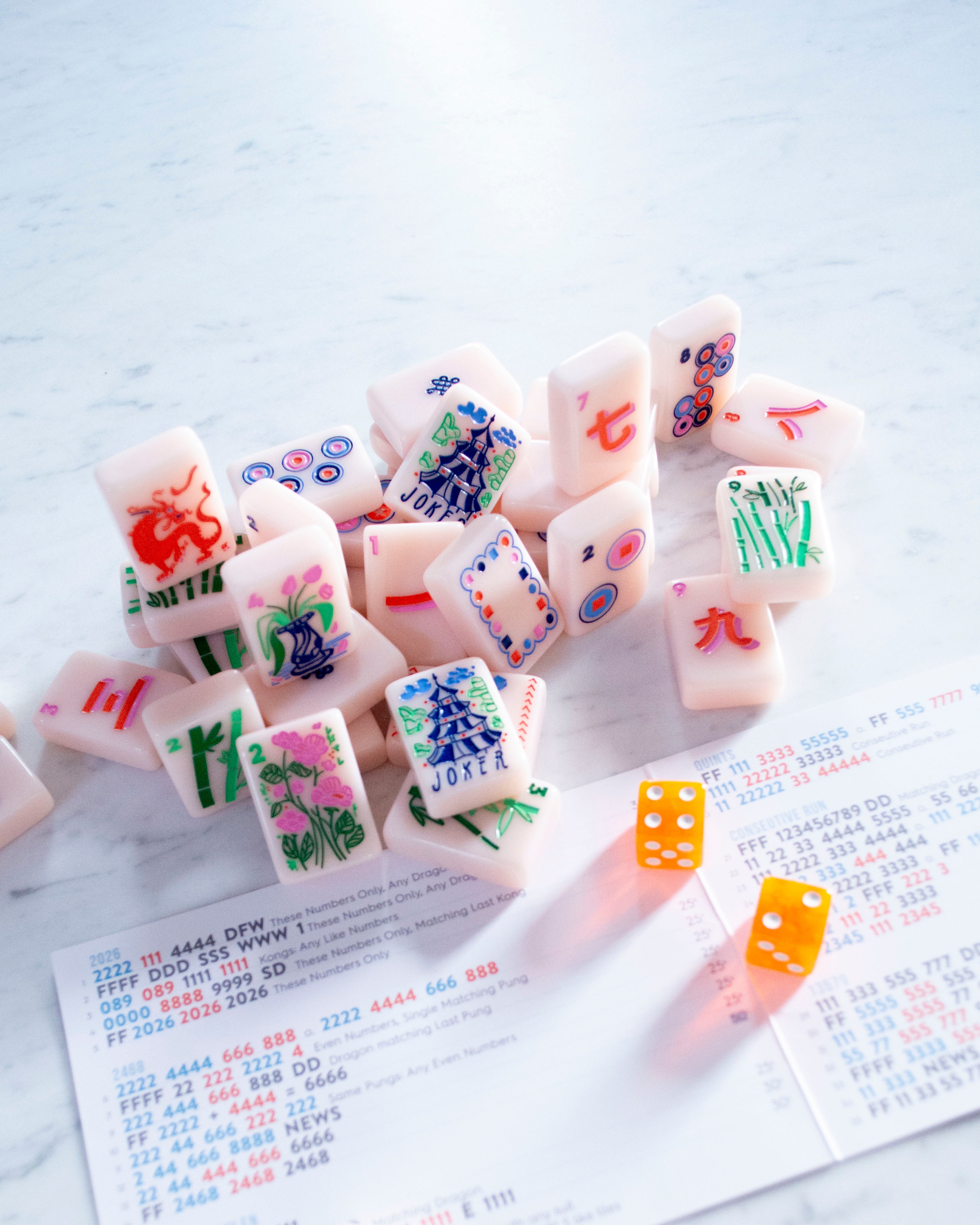 MAHJONG SET Classic Rosy Peach