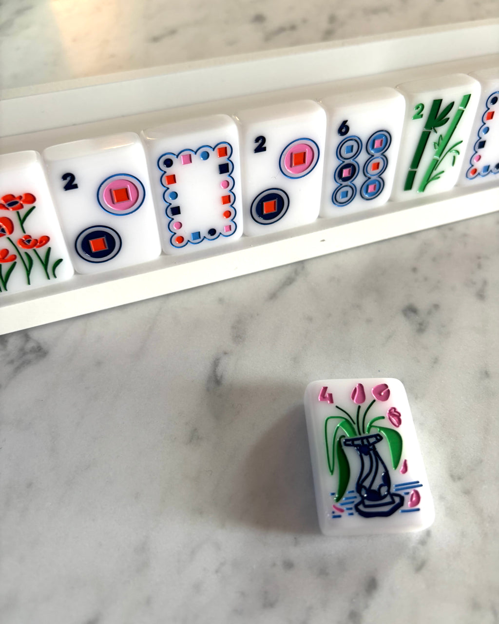 MAHJONG SET Classic Seashell white