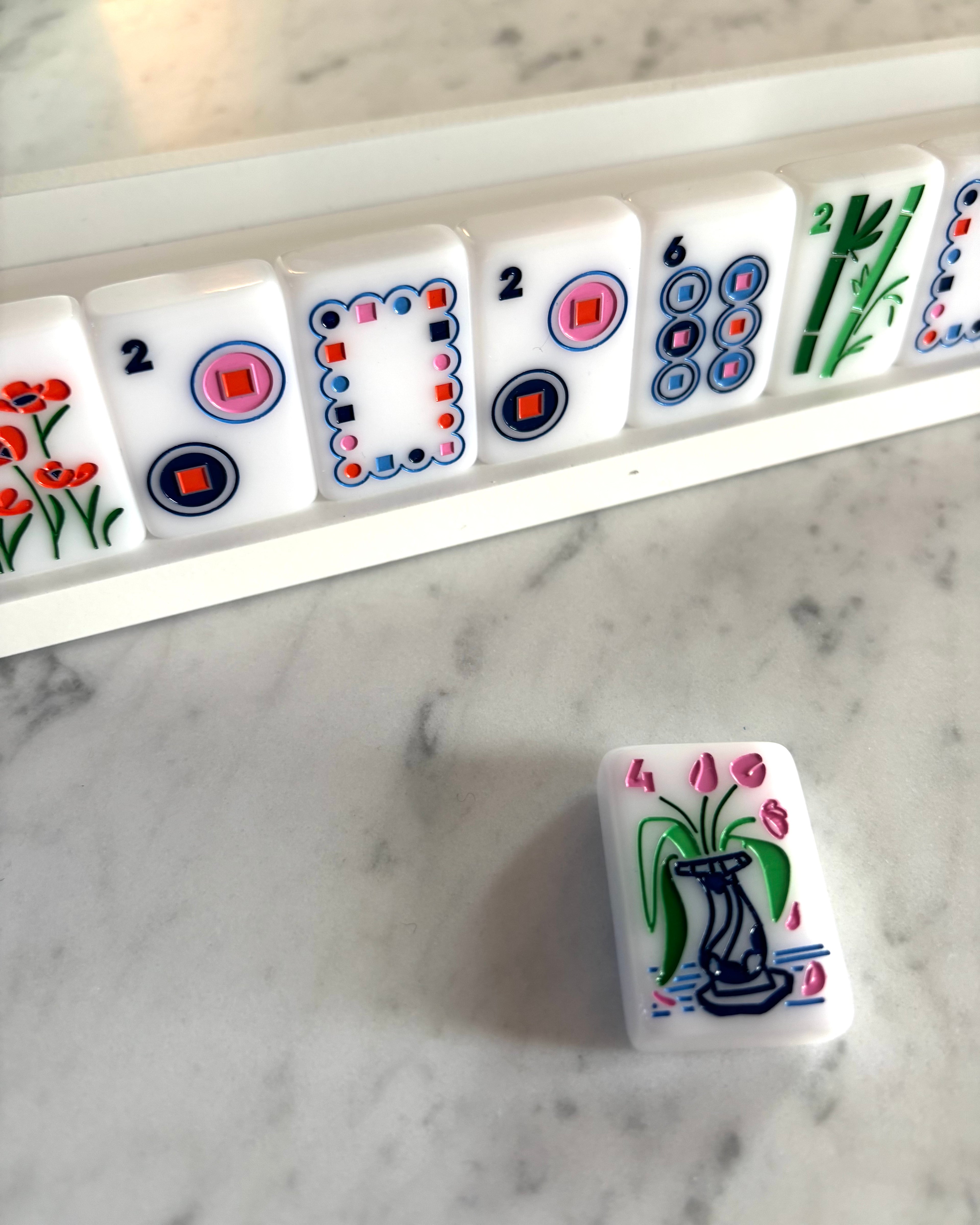 MAHJONG SET Classic Seashell white