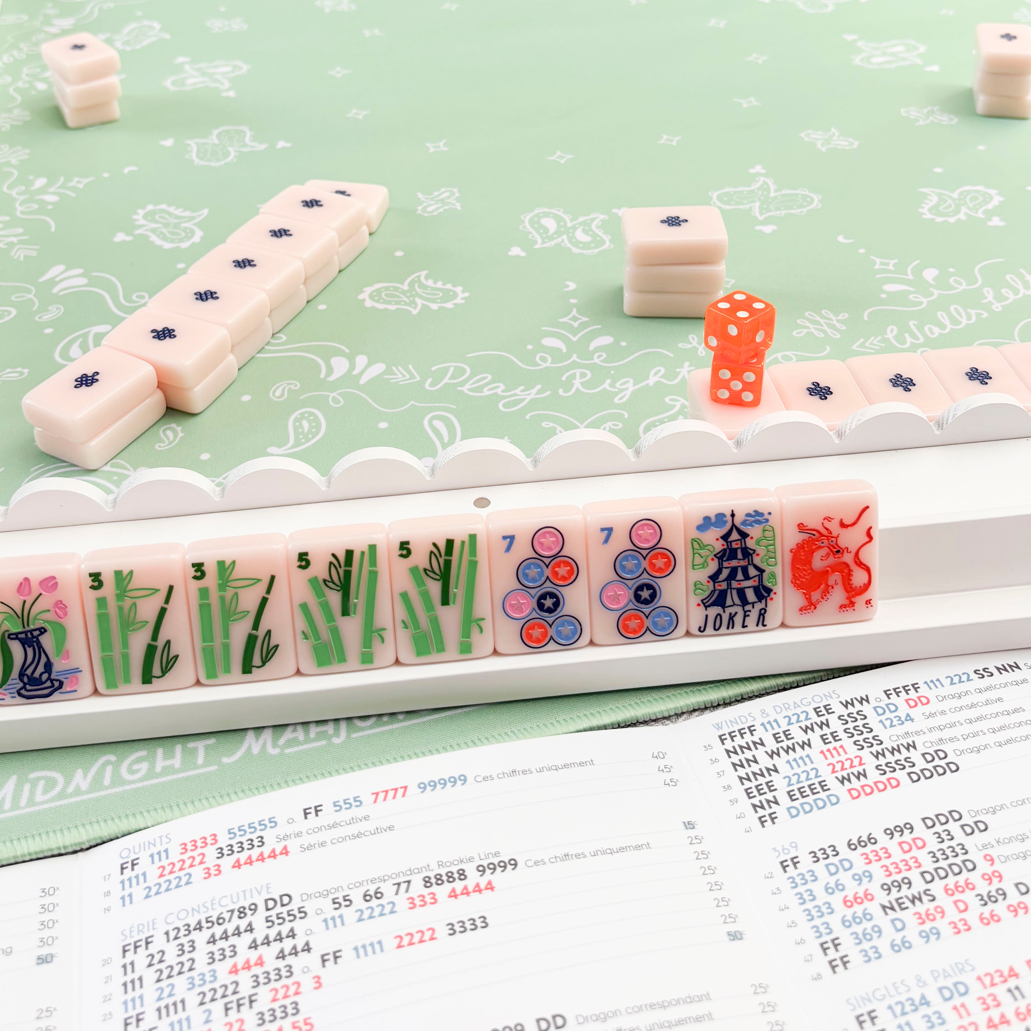 MAHJONG SET Classic Rosy Peach